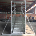 HDG Adjustable 6 Rail Cattle Panels Loading Ramp 2.4h x 3.6L Slide Gates and Head Bails